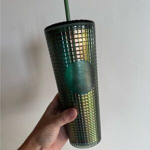 Starbucks Iridescent Green Textured Tumbler